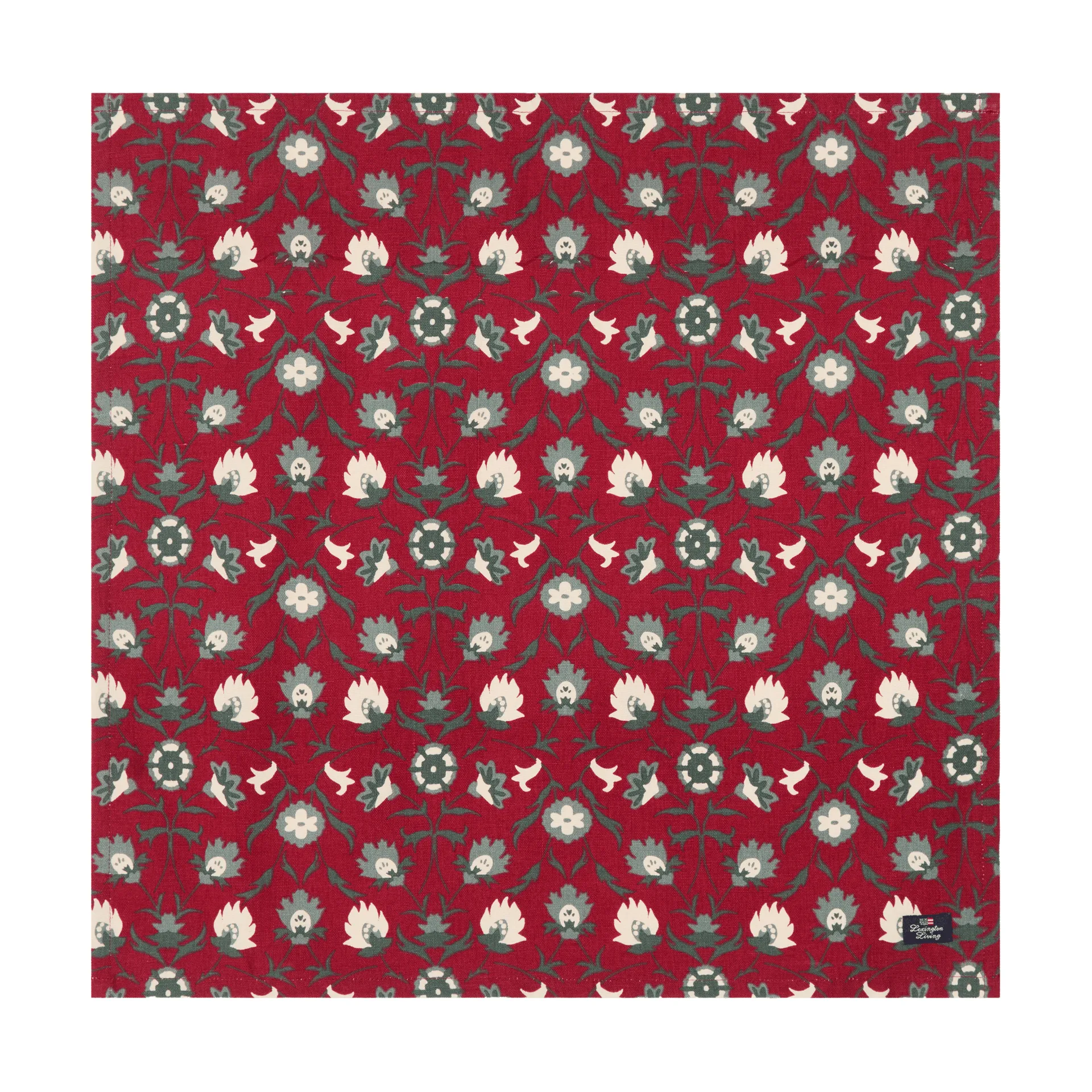 Flower プリント オーガニックコットン ナプキン, Red-beige-green Lexington | レキシントン