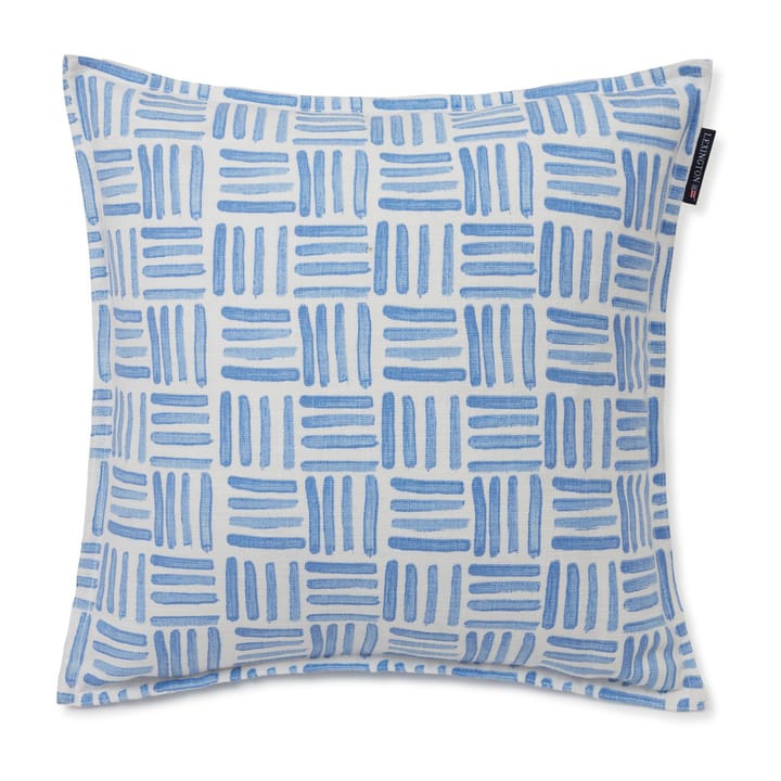 Graphic Printed コットンキャンバス クッションカバー 50x50 cm, Blue-White Lexington | レキシントン