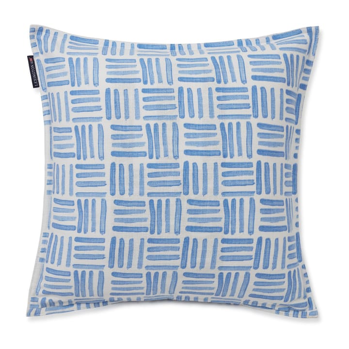 Graphic Printed コットンキャンバス クッションカバー 50x50 cm, Blue-White Lexington | レキシントン