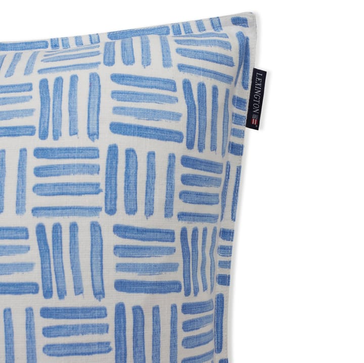 Graphic Printed コットンキャンバス クッションカバー 50x50 cm, Blue-White Lexington | レキシントン
