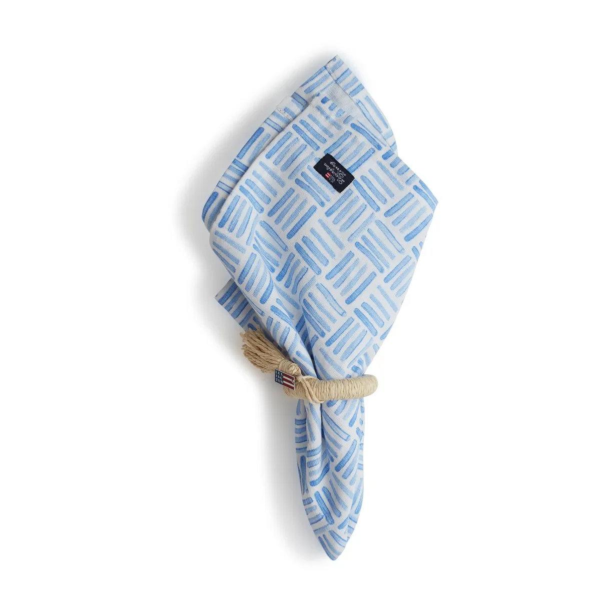 Graphic Printed コットンナプキン 50x50 cm, Blue-White Lexington | レキシントン