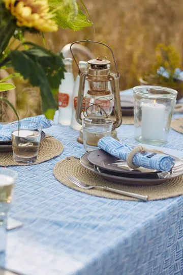 Graphic Printed コットンナプキン 50x50 cm - Blue-White - Lexington | レキシントン