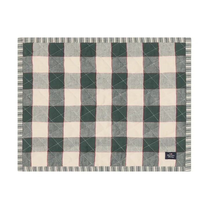 キルティング 両面 ランチョンマット - Green-Light beige-red, 35x45 cm - Lexington | レキシントン