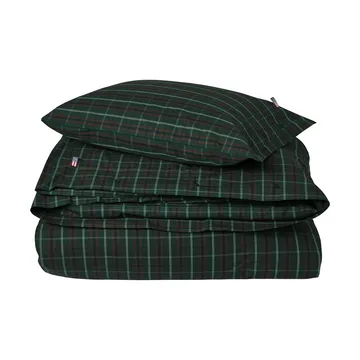 チェック柄 コットンパーケール 寝具セット - Green-navy, 2 pcs 50x60 cm/1 pc 220x220 cm - Lexington | レキシントン