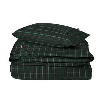 チェック柄 コットンパーケール 寝具セット - Green-navy, 50x60 cm/150x210 cm - Lexington | レキシントン