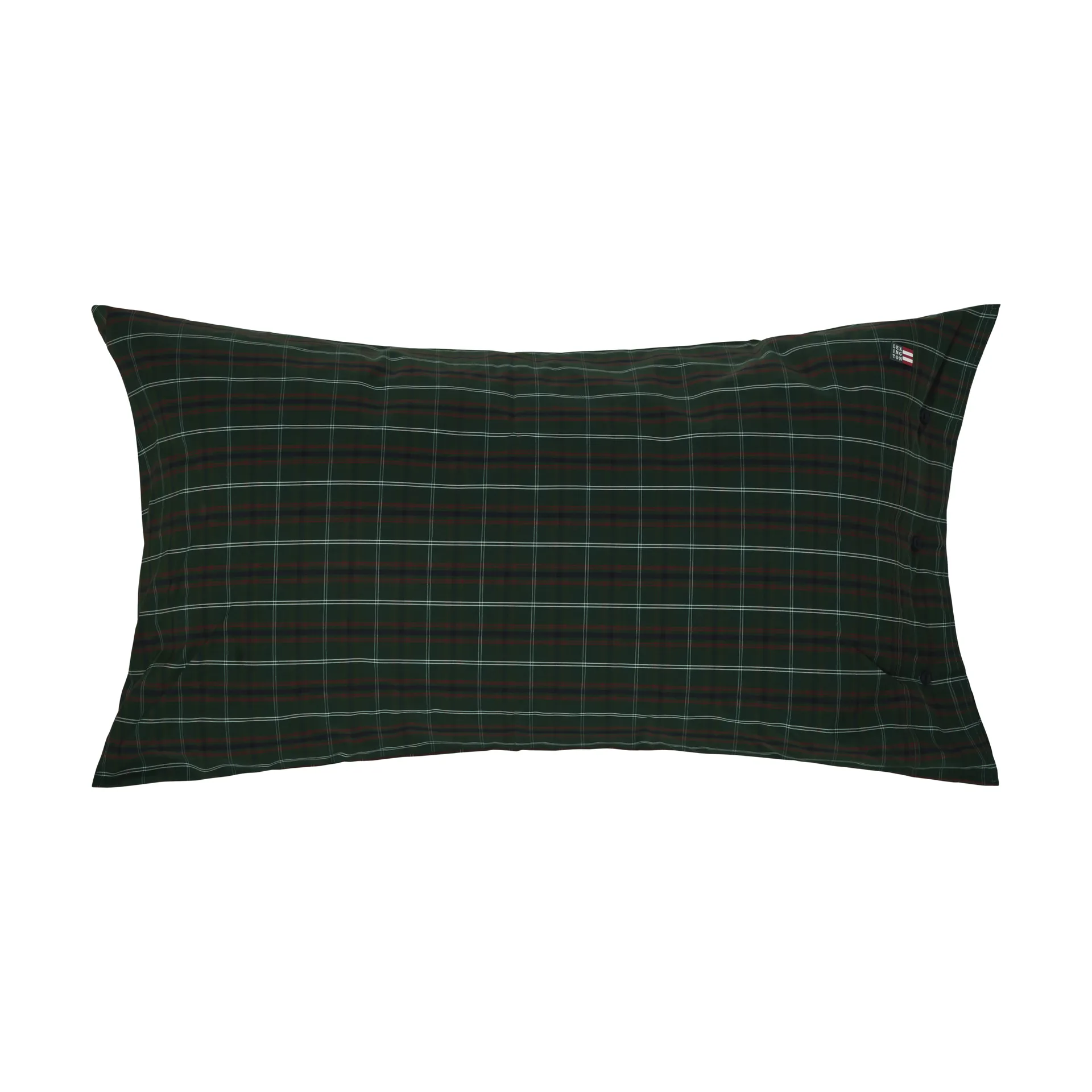 チェック柄 コットンパーケール 枕カバー, Green-navy, 50x90 cm Lexington | レキシントン