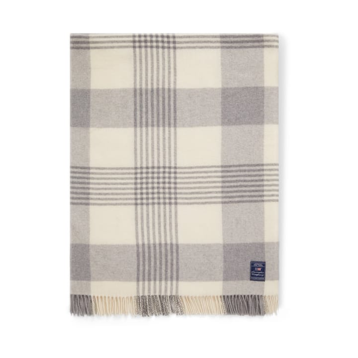 Grey Checked Recycled ウールスロー 130x170 cm, grey-white Lexington | レキシントン