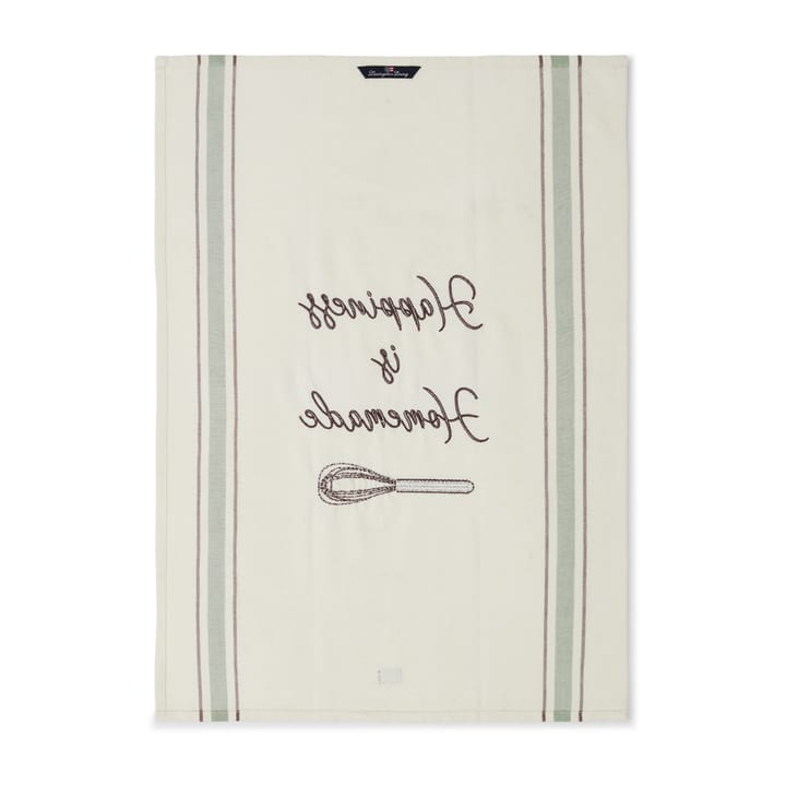 Hapiness オーガニックコットン キッチンタオル 50x70 cm, White-green Lexington | レキシントン