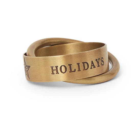 Happy Holidays 真鍮 ナプキンリング Ø4 cm, Gold Lexington | レキシントン