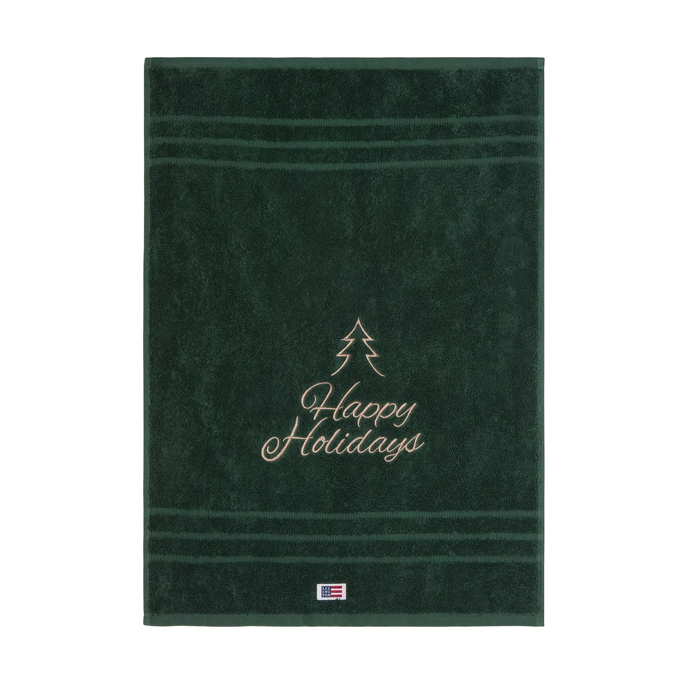 Happy Holidays Juniper オーガニックタオル 50x70 cm, Green-Light Beige Lexington | レキシントン