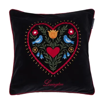 Heart オーガニックコットン クッションカバー - Black-multi, 50x50 cm - Lexington | レキシントン
