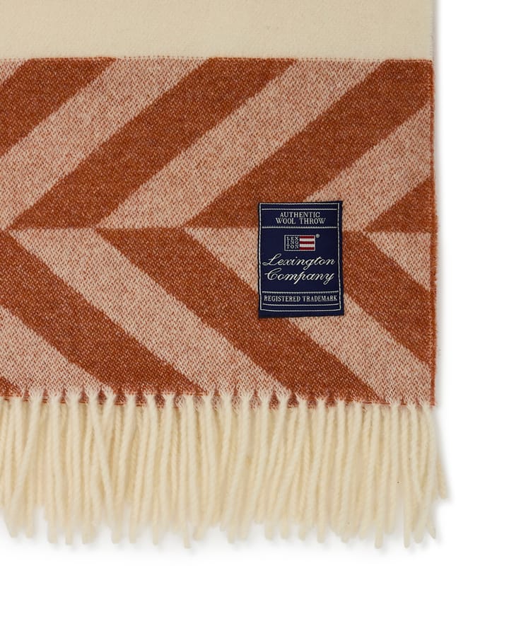 Herringbone ストライプ リサイクルウールスロー 130x170 cm, Copper-brown Lexington | レキシントン