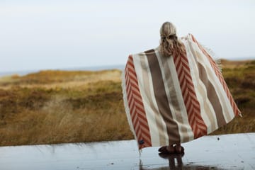 Herringbone ストライプ リサイクルウールスロー 130x170 cm - Copper-brown - Lexington | レキシントン