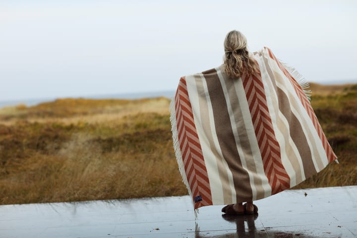 Herringbone ストライプ リサイクルウールスロー 130x170 cm, Copper-brown Lexington | レキシントン