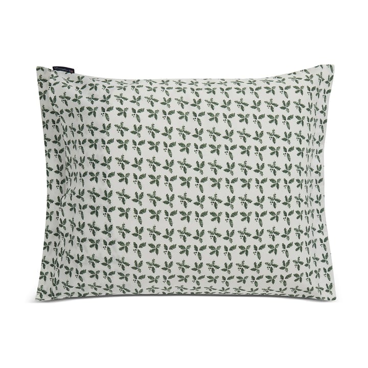 Holly プリント コ�ットンサテンピローケース 50x60 cm, White-green Lexington | レキシントン