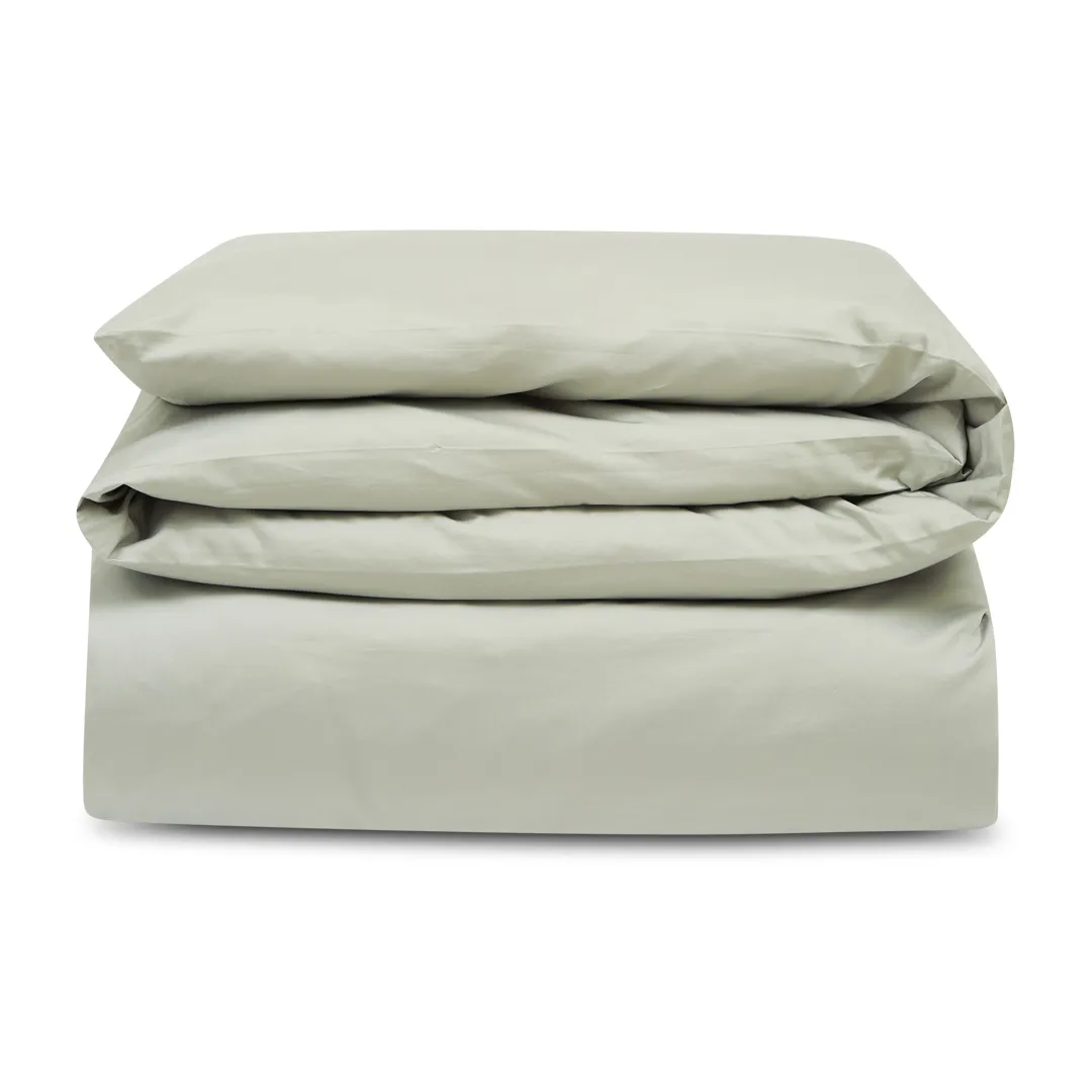 Hotel コットン　サテン デュベカバー 150x210 cm, Sage green Lexington | レキシントン