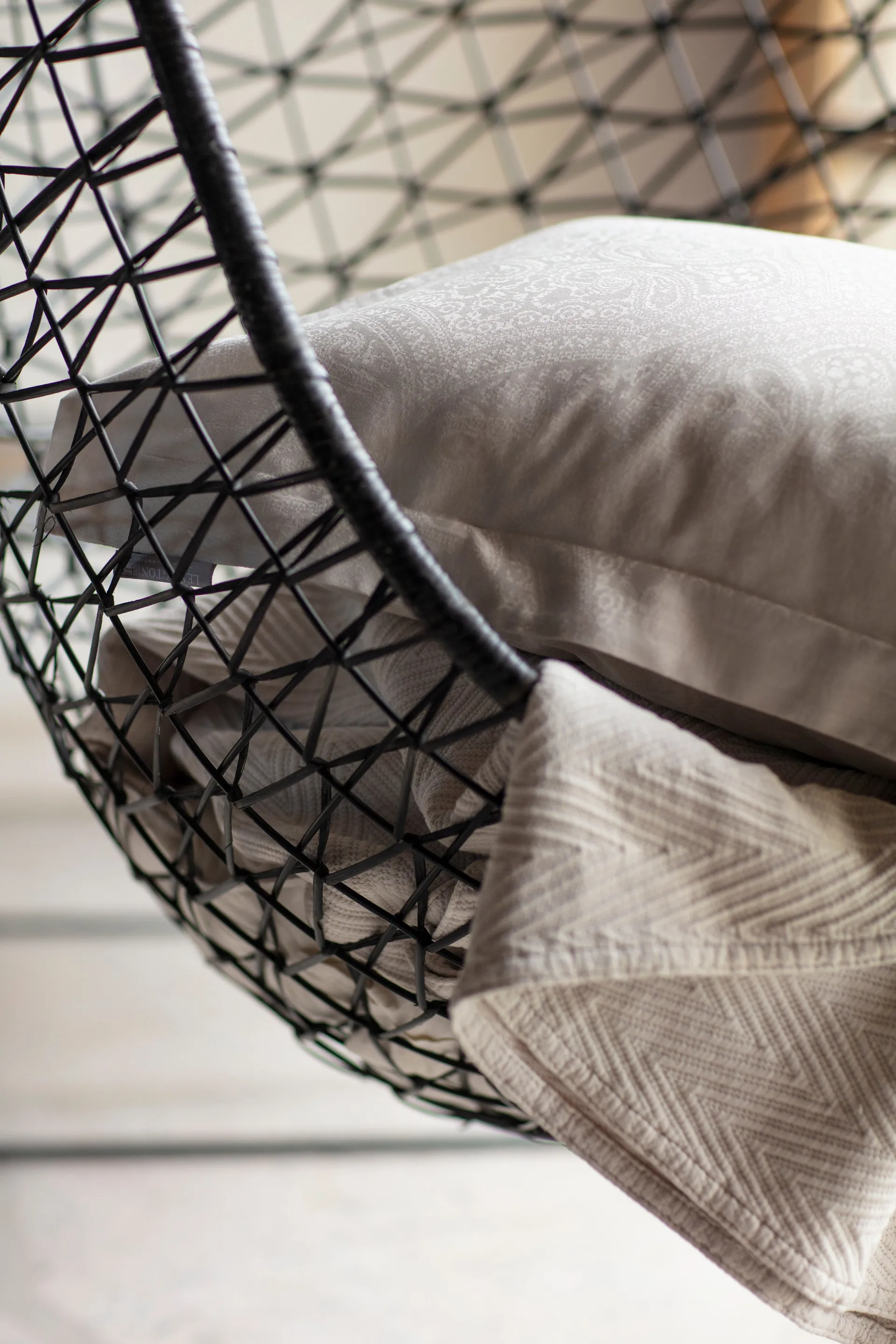 Hotel　サテン ジャガード ピローケース 50x60 cm, Light beige Lexington | レキシントン