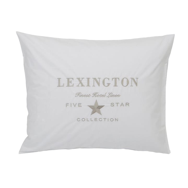 Hotel Embroidery ピロー��ケース 50x60 cm - White-light beige - Lexington | レキシントン