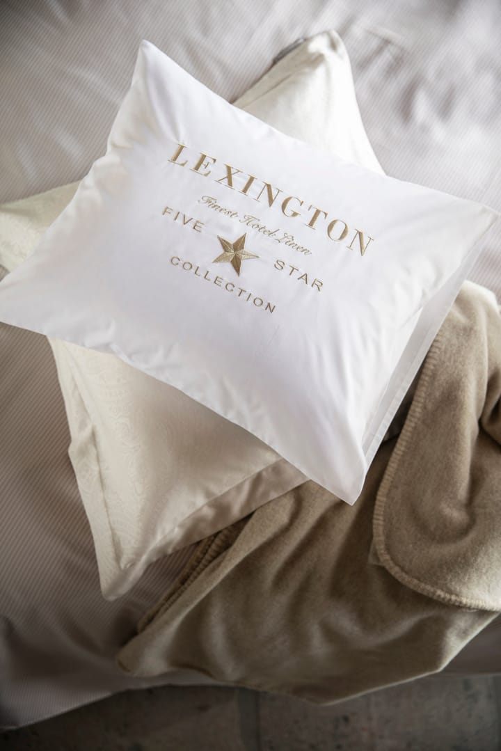 Hotel Embroidery ピローケース 50x60 cm, White-light beige Lexington | レキシントン