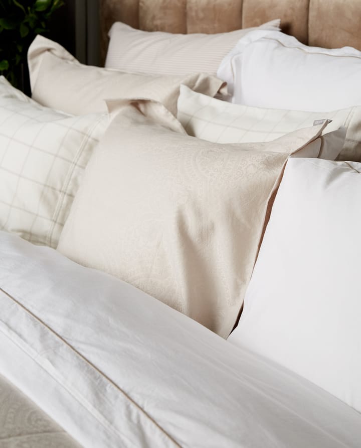 Hotel Percale デュベカバー 150x210 cm, White-light beige Lexington | レキシントン
