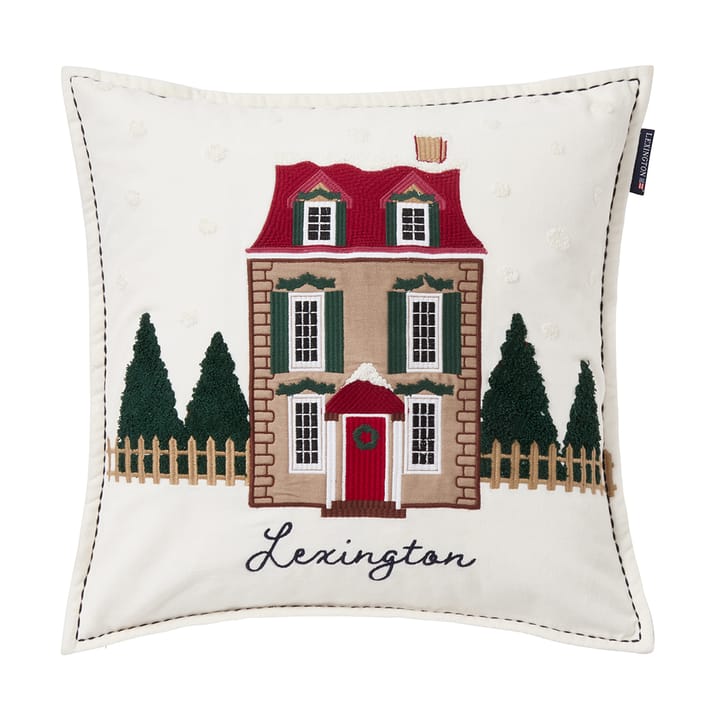 House オーガニック ベルベットコットン クッションカバー50x50 cm - White-multi - Lexington | レキシントン