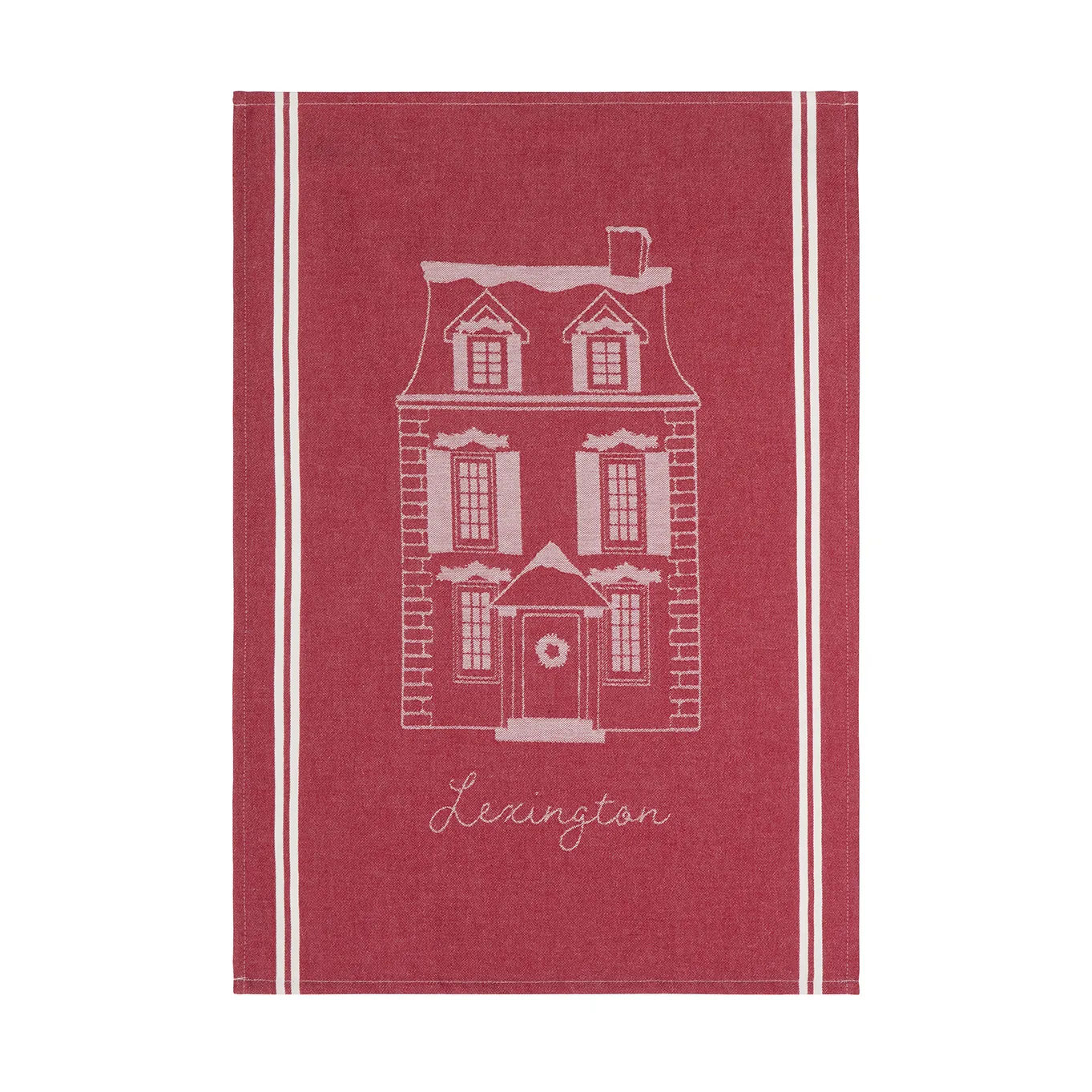 House オーガニックコットン キッチンタオル 50x70 cm, Red-white Lexington | レキシントン