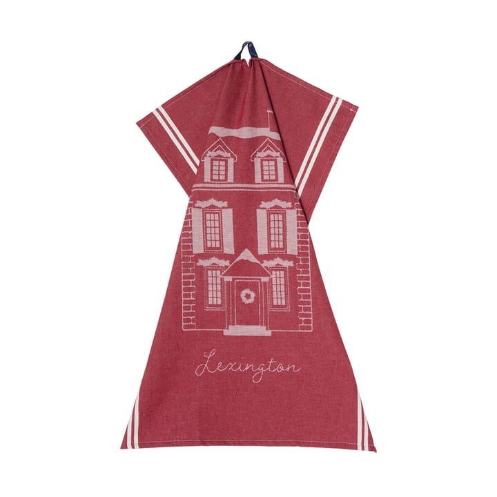 House オーガニックコットン キッチンタオル 50x70 cm, Red-white Lexington | レキシントン