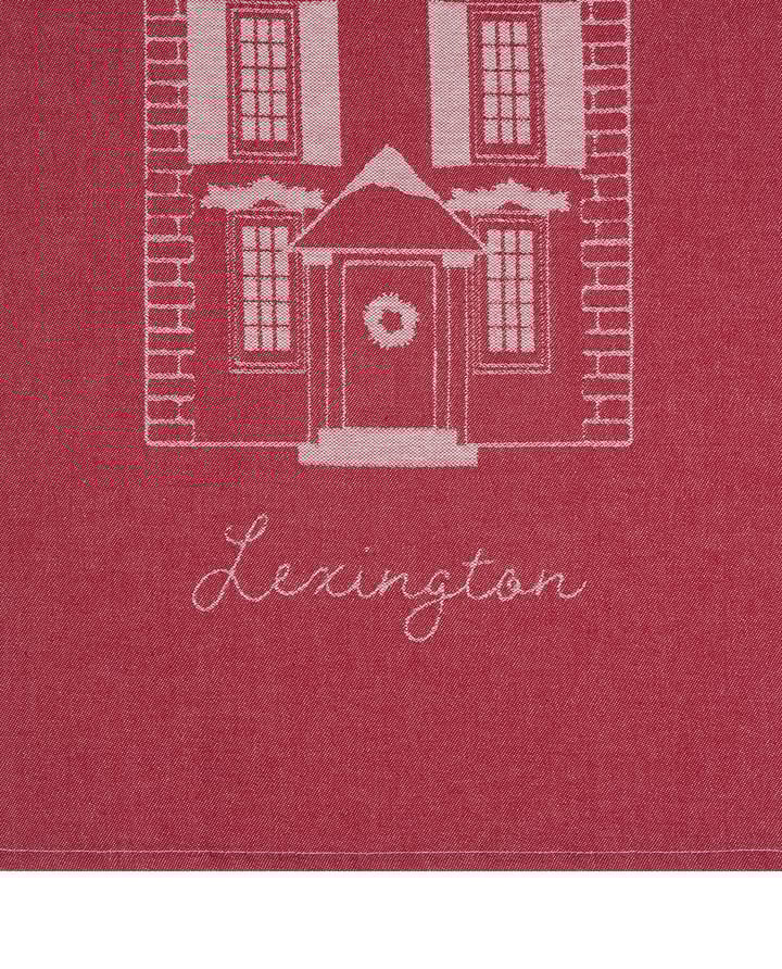 House オーガニックコットン キッチンタオル 50x70 cm, Red-white Lexington | レキシントン