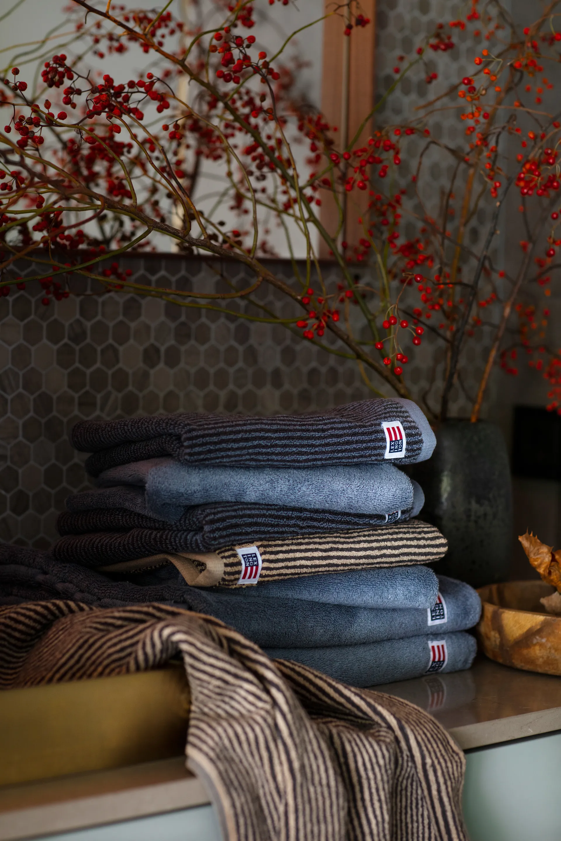 Icons オリジナル バスタオル 70x130 cm, Steel Blue Lexington | レキシントン