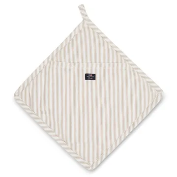 Icons Herringbone ストライプ ポット ホルダー - beige-white - Lexington | レキシントン