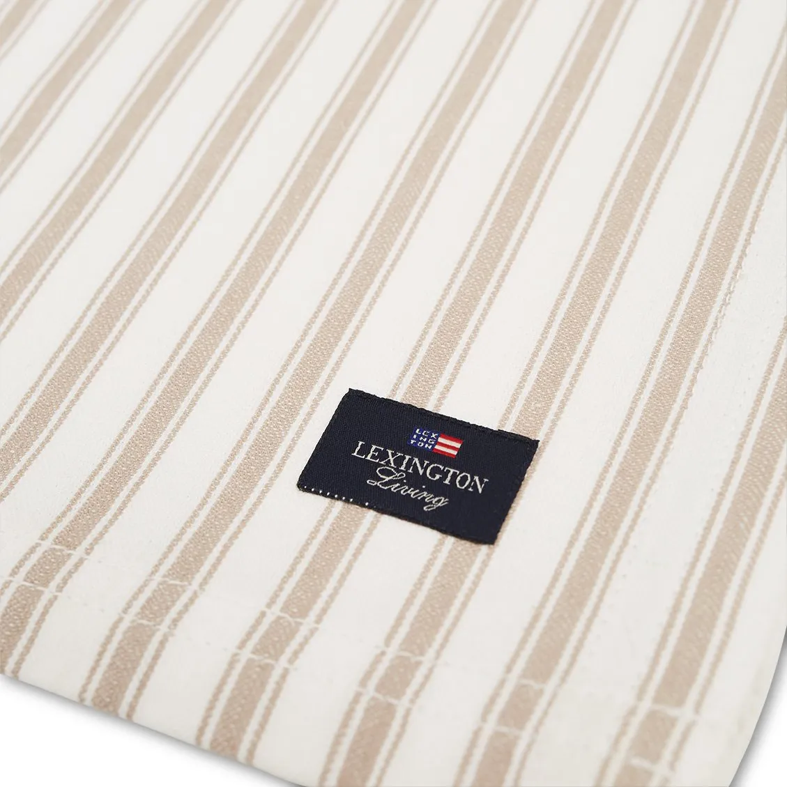 Icons Herringbone ストライプ runner 50x150 cm, beige-white Lexington | レキシントン