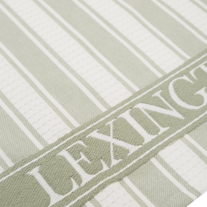 Icons Waffle ストライプ キッチンタオル 50x70 cm, sage green-white Lexington | レキシントン