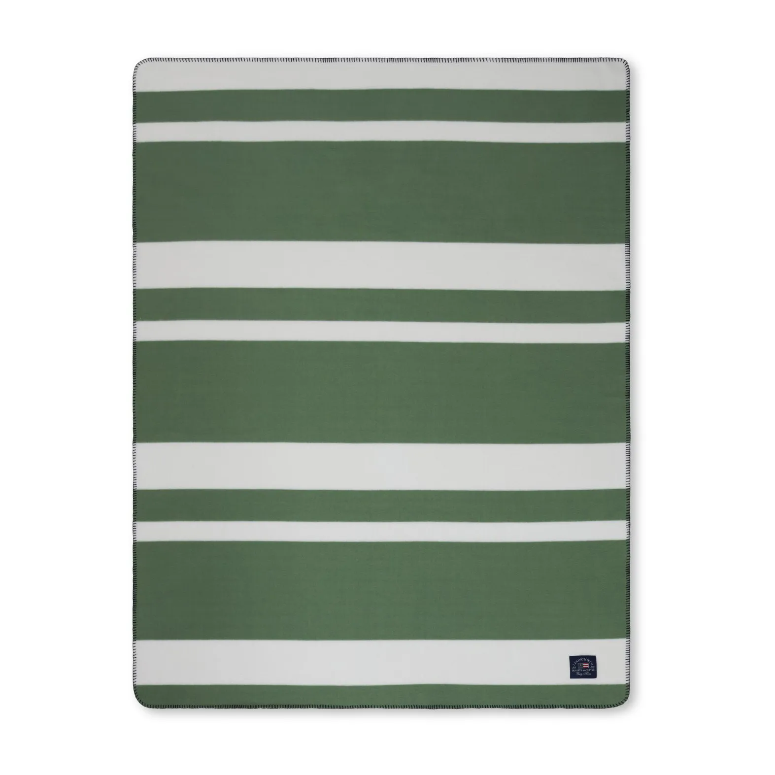 Irregular ストライプ フリースフィルト 130x170 cm, Green-White Lexington | レキシントン