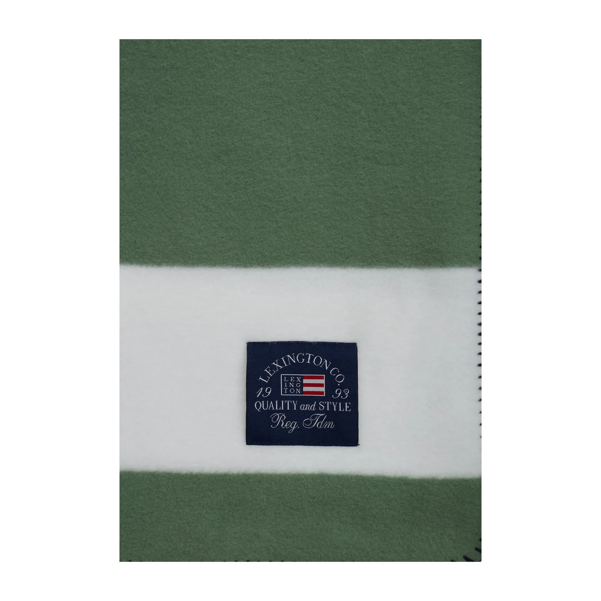 Irregular ストライプ フリースフィルト 130x170 cm, Green-White Lexington | レキシントン