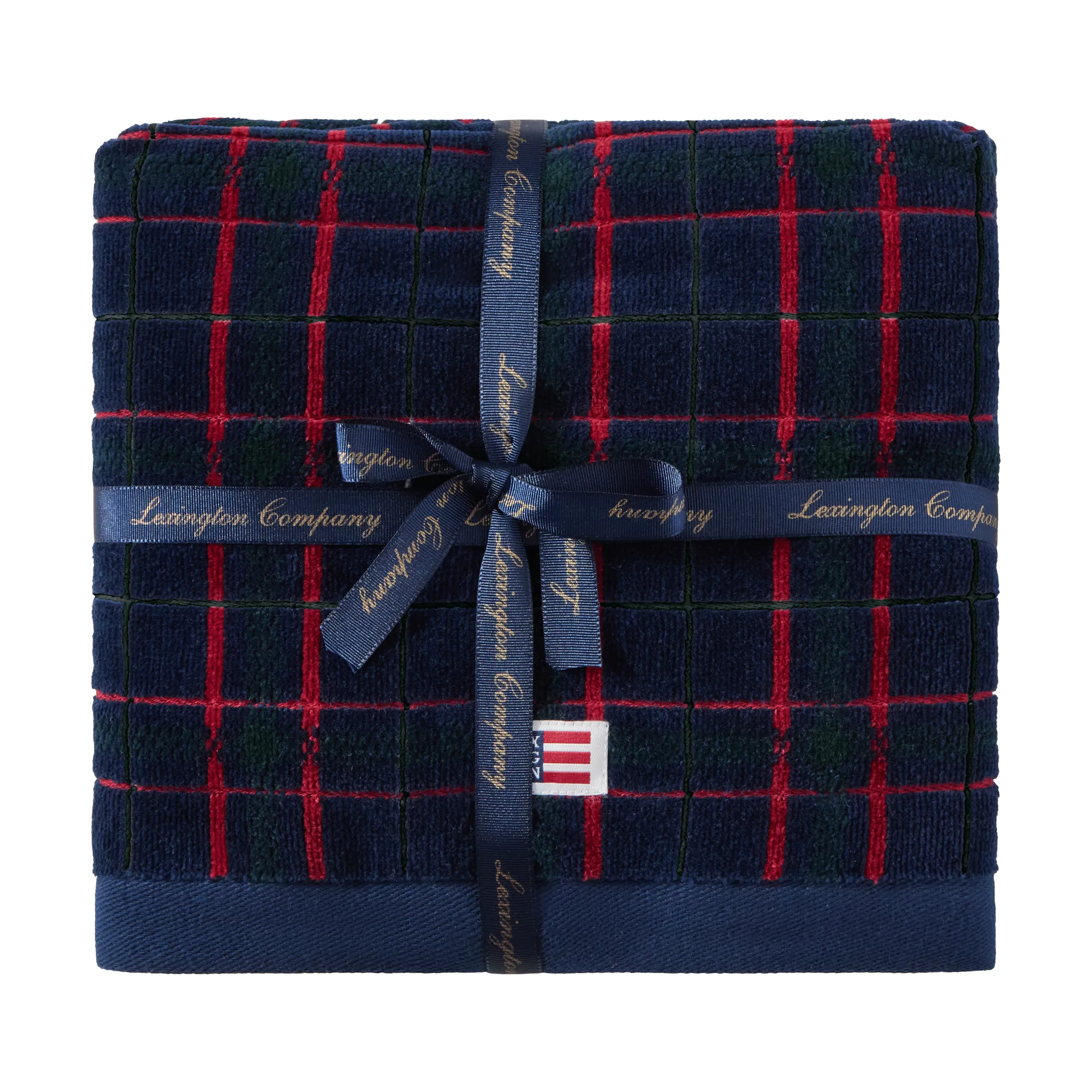 Lexington チェック柄 ハンドタオル 2枚組, Navy-green, 50x70 cm Lexington | レキシントン