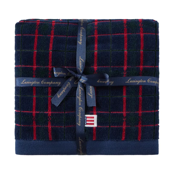 Lexington チェック柄 ハンドタオル 2枚組 - Navy-green, 50x70 cm - Lexington | レキシントン