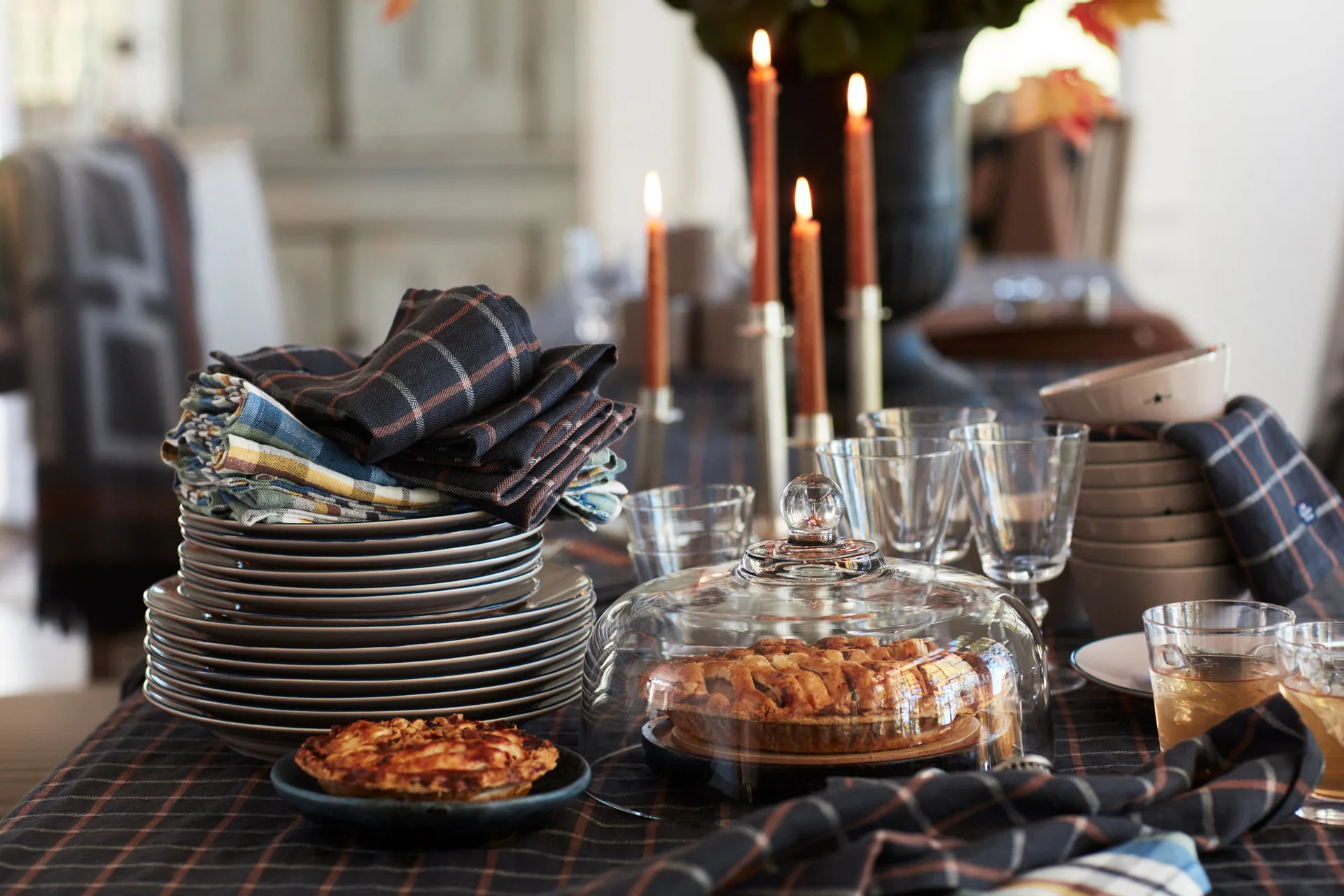 Lexington キャンドルホルダー ストライプ 20 cm, Brass Lexington | レキシントン