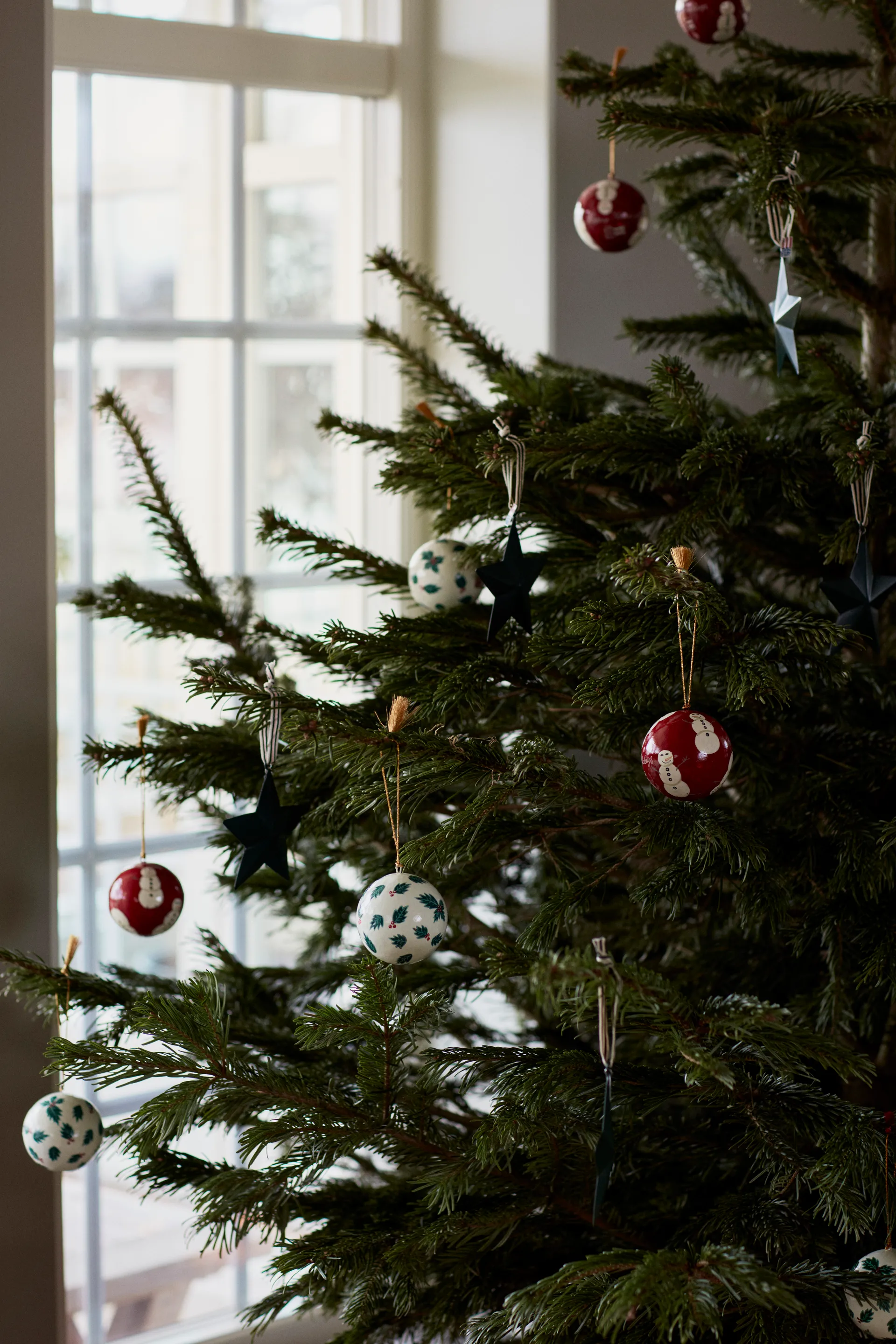 Lexington Papier Maché クリスマスツリーボール2パック, White-green Lexington | レキシントン