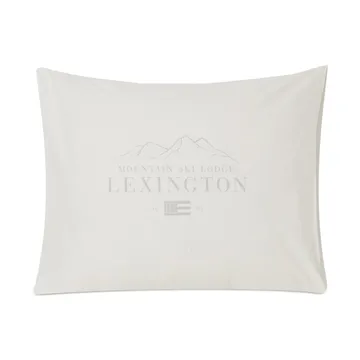 Lexington Printed コットン Poplin ピローケース 50x60 cm - White-light grey - Lexington | レキシントン
