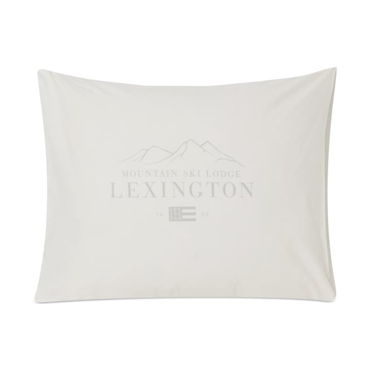 Lexington Printed コットン Poplin ピローケース 50x60 cm - White-light grey - Lexington | レキシントン
