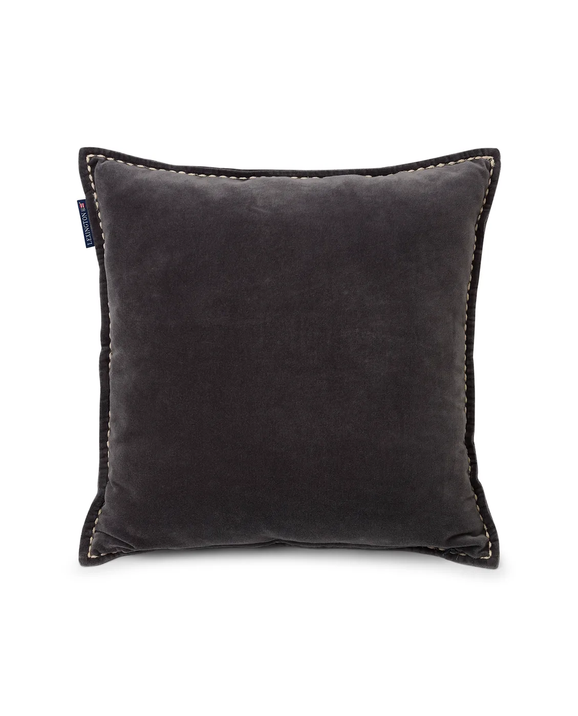 Logo Message ベルベットピローケース 50x50 cm, Grey Lexington | レキシントン