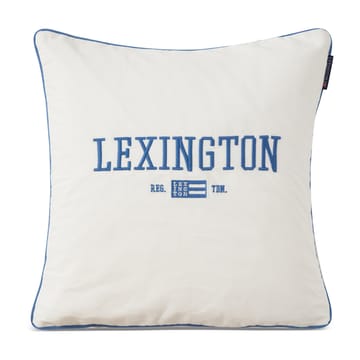 Logo Organic Cotton Twill クッションカバー 50x50 cm - White-blue - Lexington | レキシントン