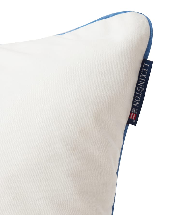 Logo Organic Cotton Twill クッションカバー 50x50 cm, White-blue Lexington | レキシントン