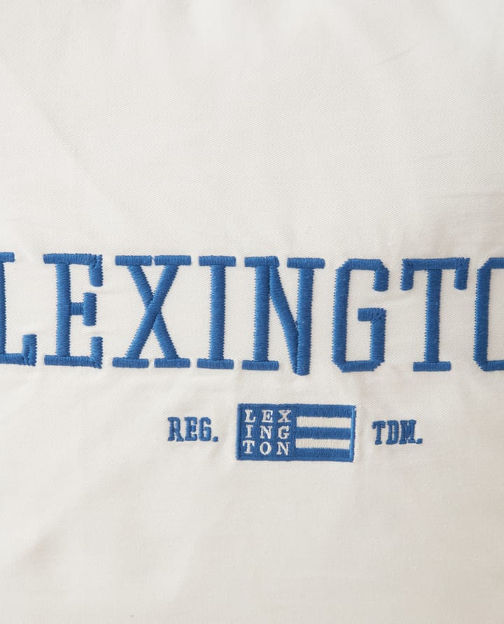 Logo Organic Cotton Twill クッションカバー 50x50 cm, White-blue Lexington | レキシントン