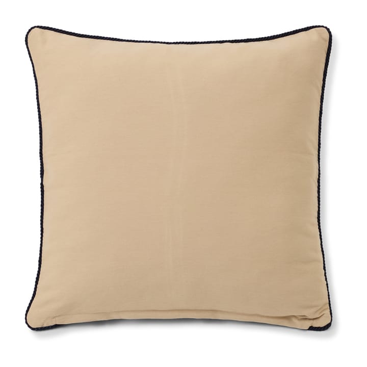 Logo オーガニックコットン Twill ピローケース 50x50 cm, Beige-dark blue Lexington | レキシントン