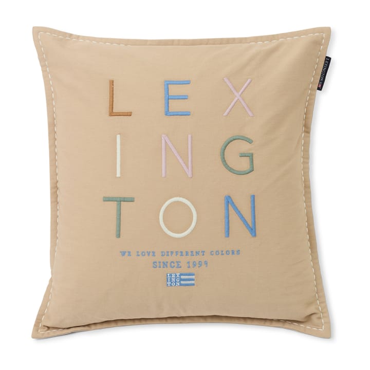 Love Different オーガニックコットン ピローケース 50x50 cm, Beige-multi Lexington | レキシントン
