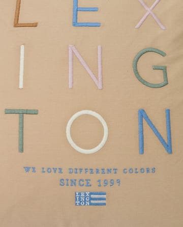 Love Different オーガニックコットン ピローケース 50x50 cm - Beige-multi - Lexington | レキシントン