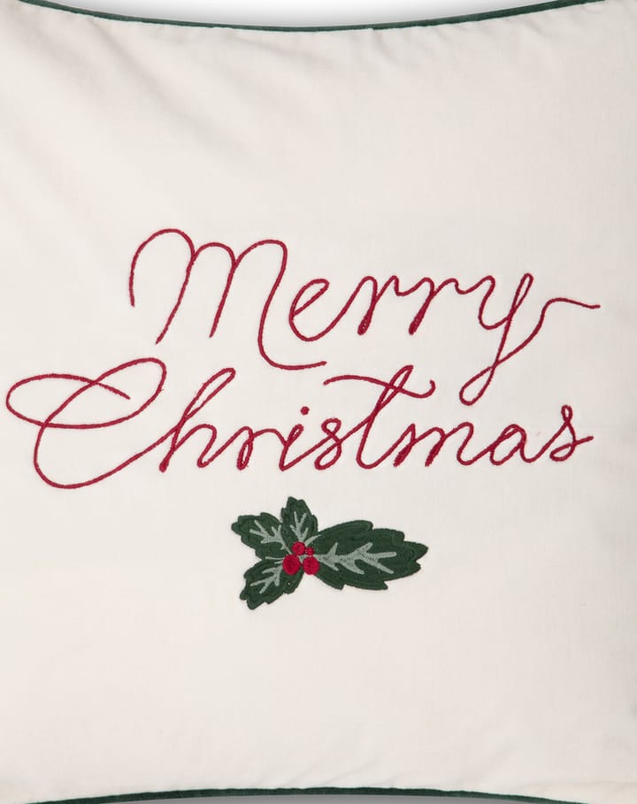 Merry Christmas コットン�ベルベット クッションカバー 50x50 cm, Off white-red Lexington | レキシントン