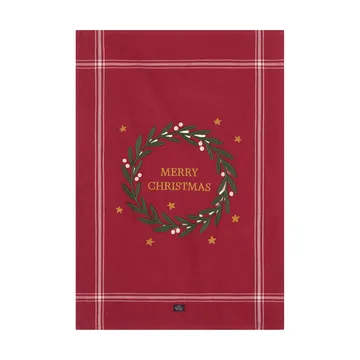 Merry Christmas Org Cotton キッチンタオル 50x70 cm - Red-Light beige - Lexington | レキシントン