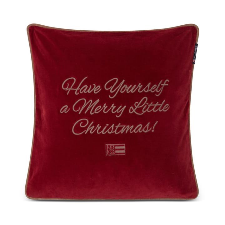 Merry Little Org コットン ベルベット クッション 50x50 cm, Red-beige Lexington | レキシントン
